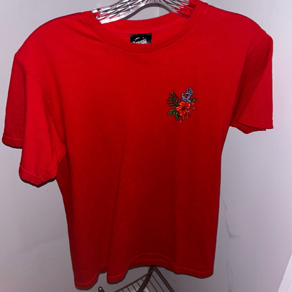 Red Santa Cruz shirt